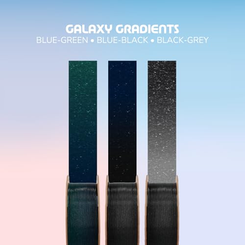 Image of Polymaker Panchroma PLA Filament 1kg, Gradient 3D Printing Filament 1.75mm | Galaxy Black-Blue, Neatly Wound PLA for Easy Print & Smooth Feeding. Compatible with Bambu Lab & Most 3D Printers