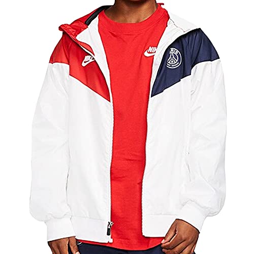 Nike PSG Y NSW Wr WVN AUT Cl - White/Midnight Navy/University Red/, Talla: S, Blanco, S