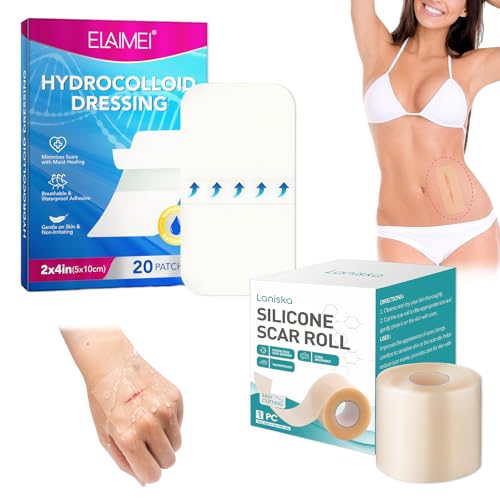 Rollo de 20 apósitos hidrocoloides, de silicona, transpirable, impermeable y cortable