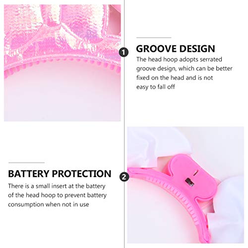 KESYOO 4 PeÃ§as de Fibra Ã“tica Aro de CabeÃ§a Iluminar 2021 Tiara Suprimentos para Festas 2021 Coca