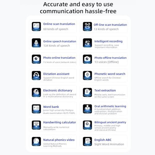 Image of Scan Sense Pen, Scansense Ai Smart Pen, Instant AI Answers for Math, History & More, Offline Translation 60+ Languages for Camera, Bluetooth, Music & File Storage (1 PCS)