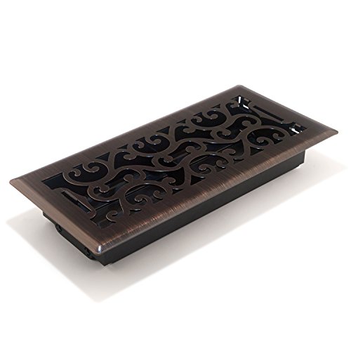 Accord AMFRRBC410 Charleston Floor Register, 4-Inch x 10-Inch(Duct Opening Measurements), Dark Oil-Rubbed