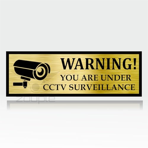 Image of CCTV Surveillance Sign, 12x4 Inch, Acrylic, Self-Adhesive