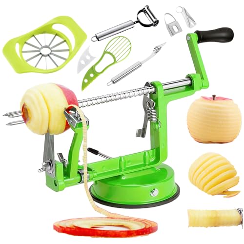 Reviews de Cortador de manzanas disponible en línea para comprar. 48 Juego de 7 Peladores con Pelador de Manzana, Cortador de Manzanas, Pelador de Verduras, Cortardor de Aguacate, Descorazonador de Chiles de Acero Inox Manual Herramienta de Cocina...