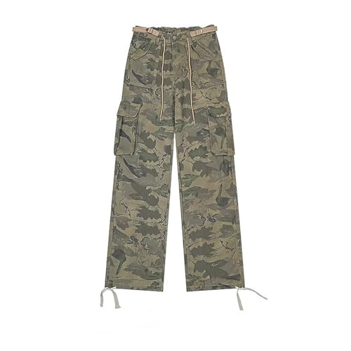 Pantalon cargo jogging camouflage homme avec poches cargo et taille stretch