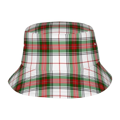 Sombrero tipo bucket unisex estilo tartán a cuadros