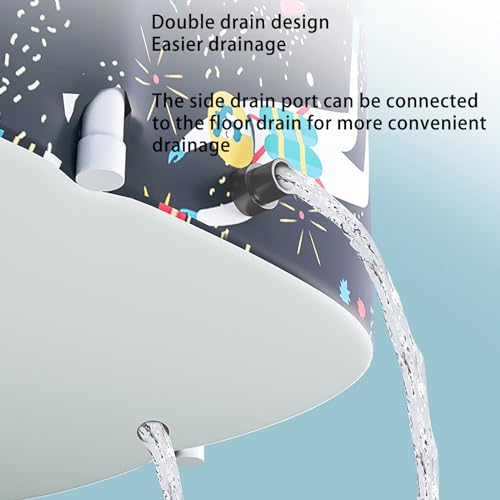 Bañera plegable ampliada antideslizante con estructura hexagonal B 6