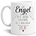 Produktbild Tasse mit Motiv - Weil Engel Nicht überall Sein können, gibt es Menschen wie Dich! - Geschenkidee Geburtstag, Hochzeitstag, Familie - Hochwertige Keramik, Weiß, 300 ml