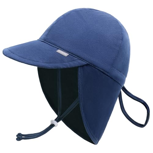 Image of Duoyeree UPF 50+ Baby Sun Hat with Ear and Neck Protection - Toddler Beach Hat for Boys & Girls - Ideal for Summer Fun
