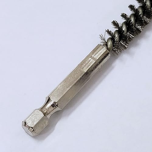 Image of Set of 6 Stainless Steel 6.35mm Head Hosel Brush Cleaning Brushes Tools Accessories (8,10,12,15,17,19mm)