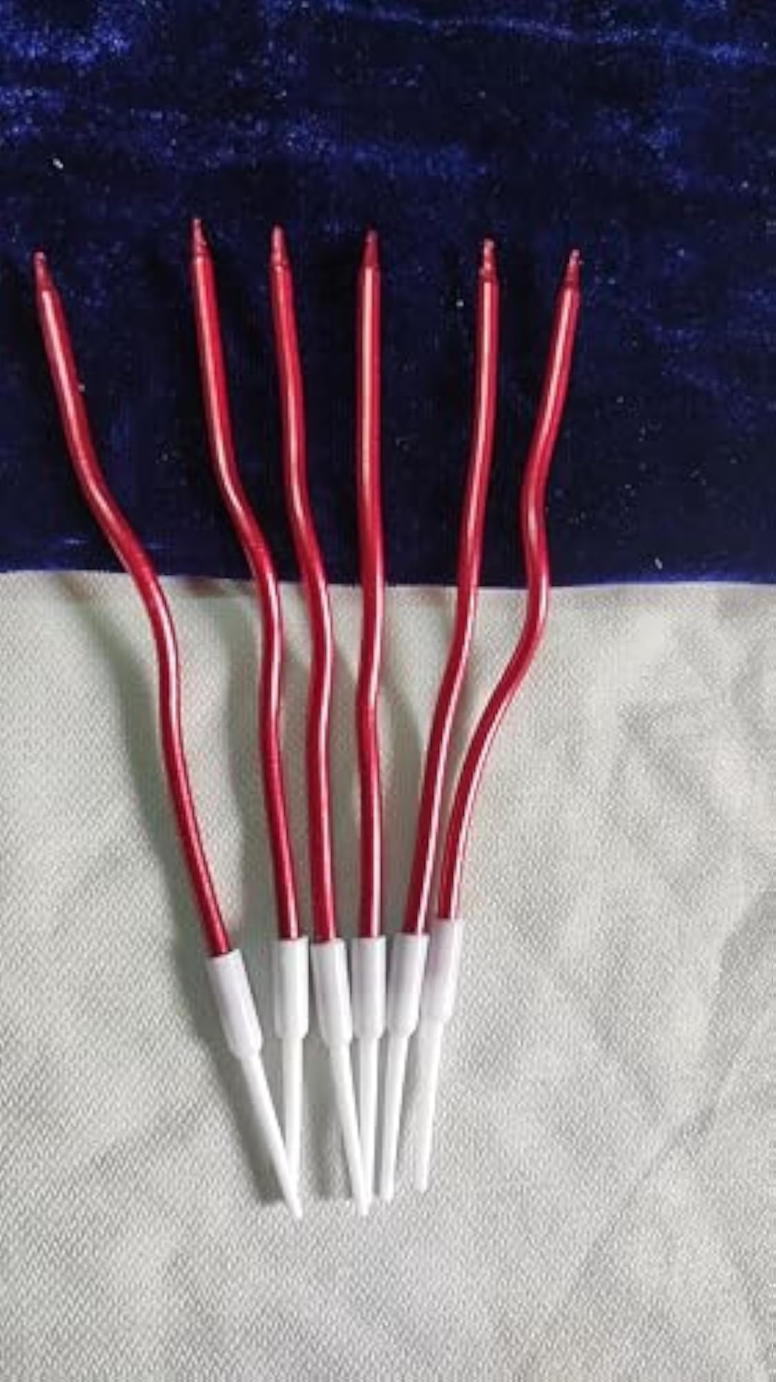 Red Spiral Taper Candle, Decorative Twisted Candle for Romantic Dinners
