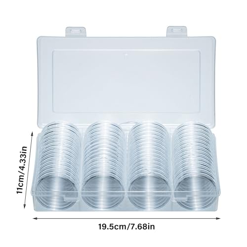 Estuche para monedas transparente de 60 piezas 40mm miniatura 4