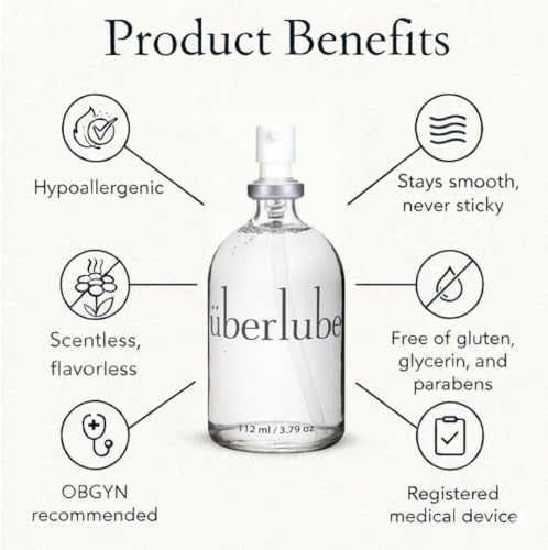 Uberlube Premium Silicone Lube (3.79 Fl Oz.) Unscented, Long Lasting Sex Lube, Waterproof, Ultra Smooth Performance, Personal Lubricant for Privacy & Toys, Vaginal & Anal Use, OBGYN Recommended : Health & Household