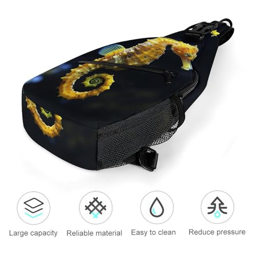 Bolso bandolera sling amarillo con diseño miniatura 5