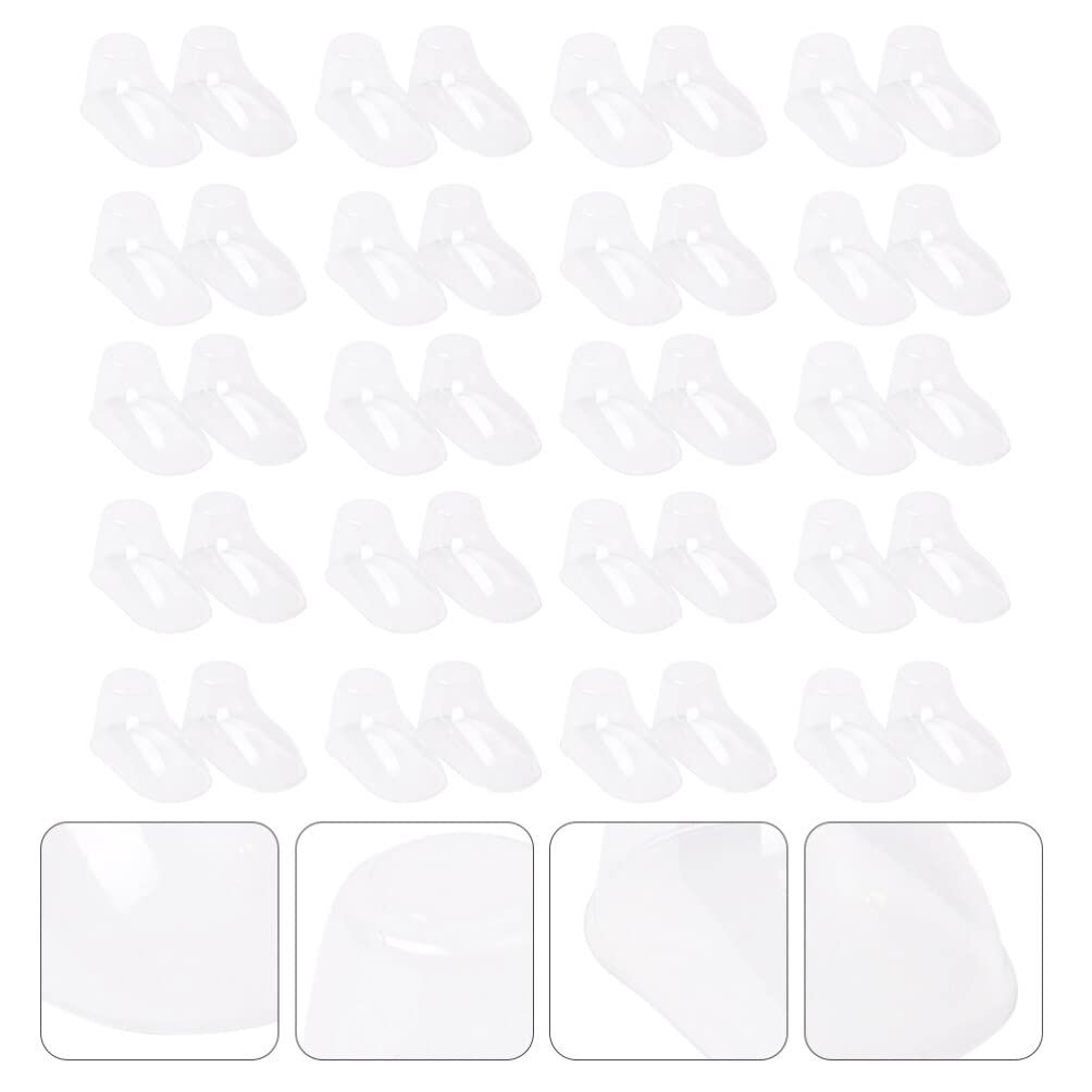 ABOOFAN Supporti Piede e Ragazzo Pvc per Trasparente Ragazza Scarpe in Anti-deformazione 100 Pezzi , Forma Mini Calze Ragazzo Ragazza, Robusti per Esposizione