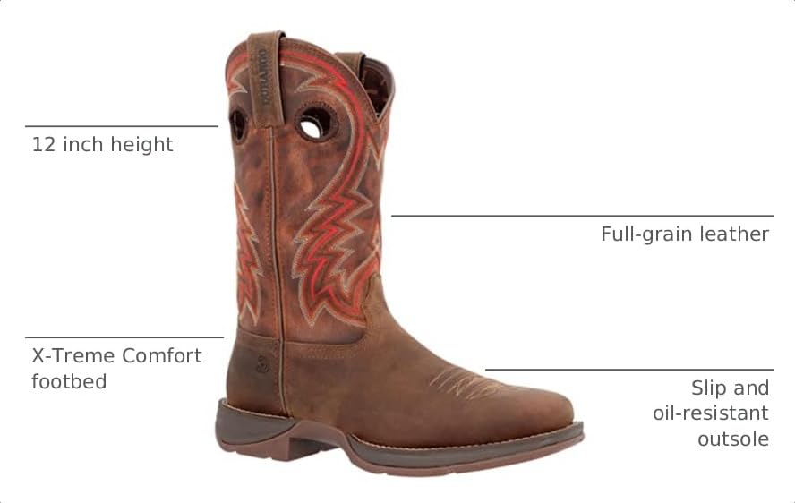 Image of Durango mens Rebel By Durango Dark Chestnut Western Boot
