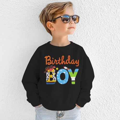 KEKEMI Birthday Boy Sweatshirt Toddler Boys 1st 2nd 3rd 4th 5th 6th Birthday Outfit Cartoon Graphic B-Day Party Pullover Tops3