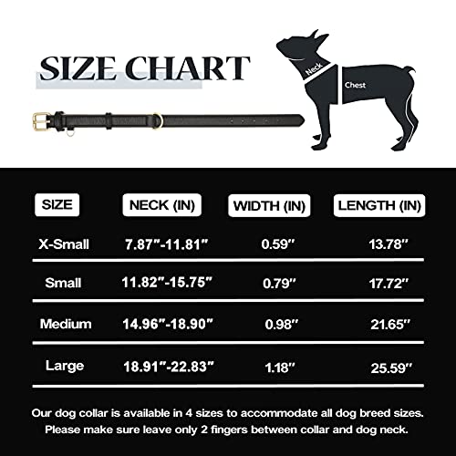 Collar de cuero para perro tamaño pequeño impermeable y acolchado miniatura 6