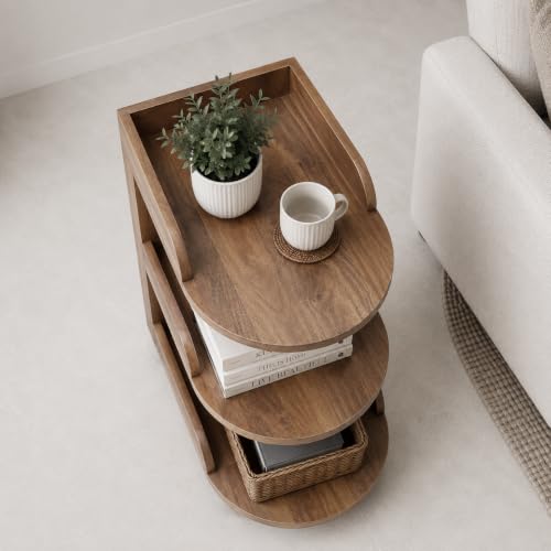 Image of The Attic Solid Wood Rolling Serving Trolley with Storage Shelves, Provential Teak Finish