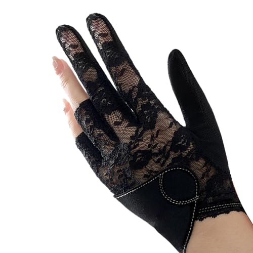 Gant de billard femme en dentelle extensible pour tournoi chic
