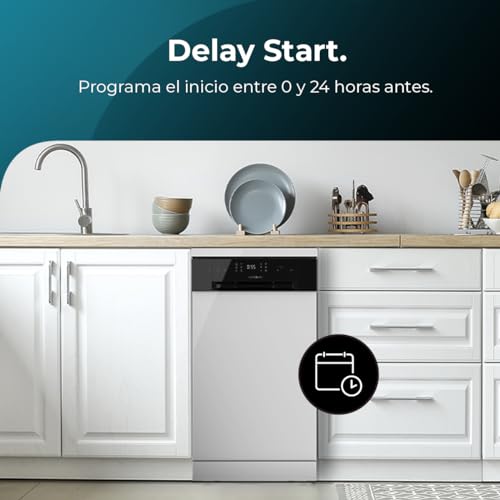 Cecotec Lavavajillas Independiente de 45 cm Bolero Aguazero 4201 E. 11 Cubiertos, 6 Programas con Dual Zone Wash, Comienzo Diferido y Electronic AquaStop - imagen 6