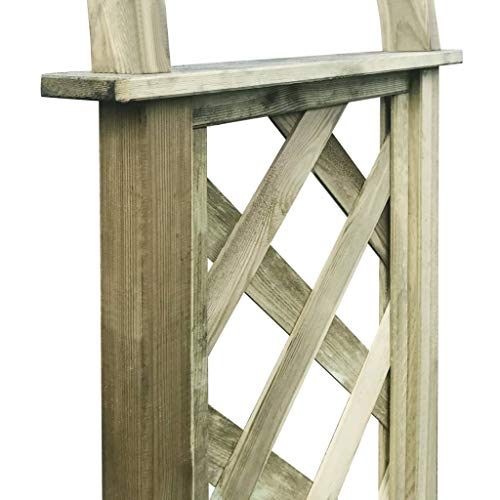 vidaXL Arco de Rosas con Enrejado Madera de Pino FSC Impreganda ...