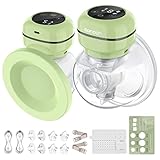bonoch Electric Breast Pump Hands Free, Wearable Breast Pump Portable Hands Free with Dust Cover Tra