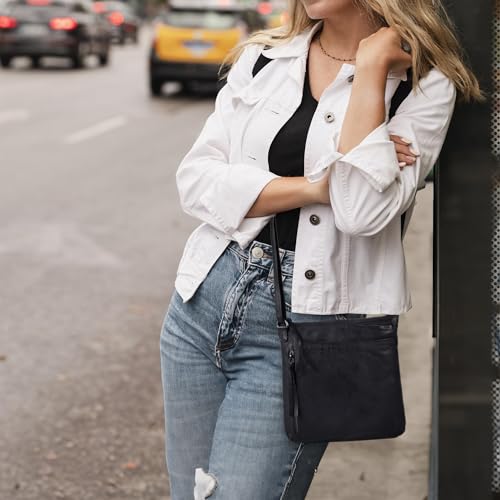 Image of Leather Crossbody Bags for Women - Ladies Sling Handbags - Medium Cross body Purses Handbags - Purses For Women