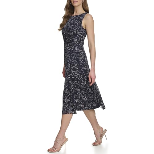 Image of DKNY Women's Sleeveless Side Drape Midi Dress