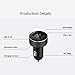 LIHAN 2 USB Car Charger,12V/24V Voltage Meter, Output 4.8A, Cigarette Lighter Plug Adapter Compatible with iPhone,iPad, Samsung, USB Charging Devices, Black