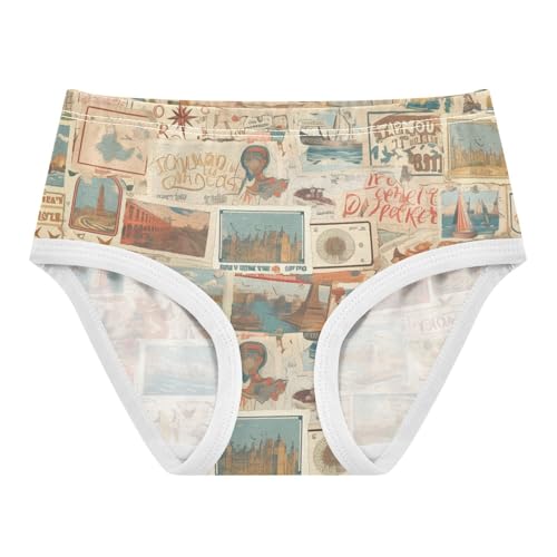 GuoChe Briefs 1-piecing Hip Design Panties Organic Cotton Toddler Underwear for Toddlers in Sizes 2T,3T, 4T, 5T, 6Y and 8Y