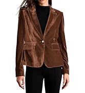 R.Vivimos Velvet Blazers for Women 2025 Fall Winter Casual Long Sleeve Front Button Warm Jackets ...