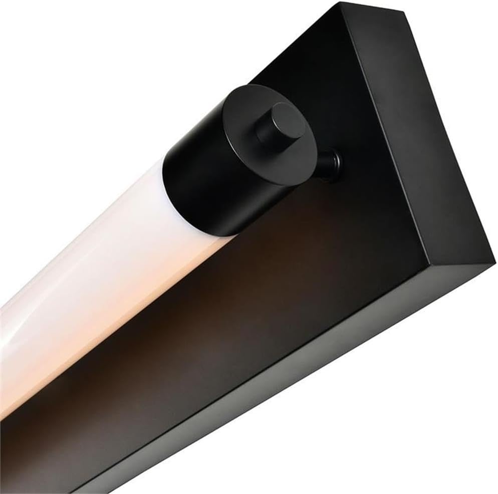 Pemberly Row 24" ETL Certified Integrated LED Bathroom Vanity Light Fixture, Black Aluminum Finish, ADA Compliant, Dimmable Ambient Lighting, 3000K Soft White, Energy Efficient for Modern Bathrooms