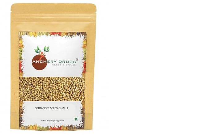 Anchery Drugs Coriander Seeds | Malli Dhaniya Ke Beej Whole | Natural Aromatic Spice for Cooking, Roasting & Masala Blends | Cleaned & Hygienically Packed (250g)
