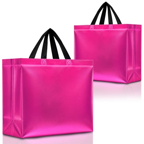 Sacs cadeaux réutilisables rose pour anniversaire enfant et fête surprise