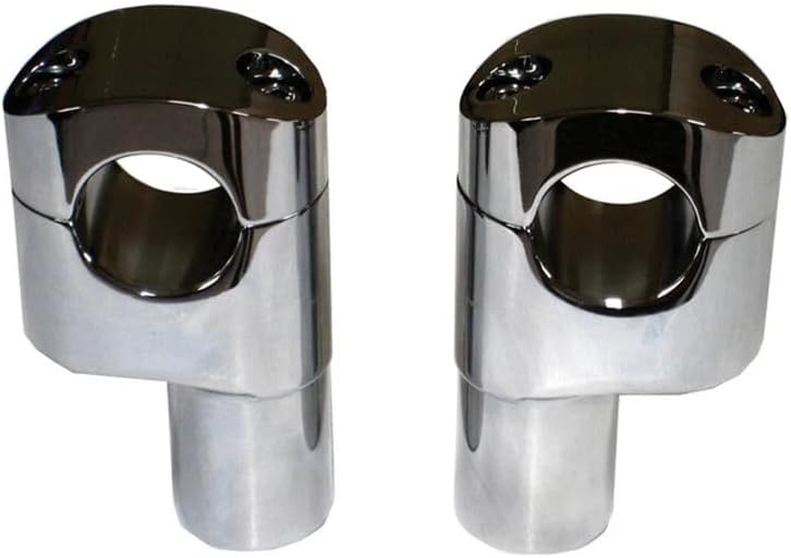 Custom Offset 1.25" Handlebar Risers Fit For Harley Davidson Big Twin Chrome