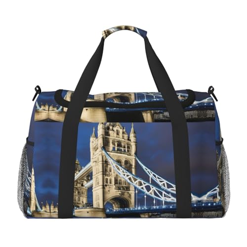 Tower Bridge In London Foldable Travel Duffel Bag Tote Carry On Luggage Bag For Weekend Getaways, For Spontaneous Trips