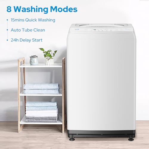Smileader SE80-504W4 Washing Machine 2.0 Cu.Ft. Compact Full Automatic Lavadora Portatil For Apartments, Rv, Dorms Portable Washer, White thumb #1