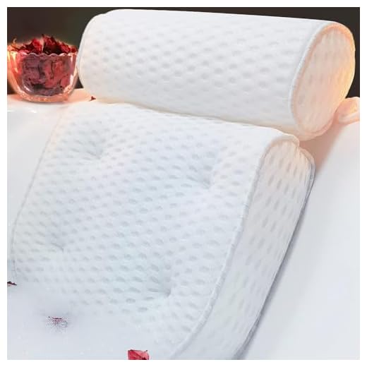 AEROiVi Luxury Bath Pillows for Tub，Bath Pillow Bathtub Pillows for Head and Neck Support Bath Cushion Made from Soft Spacer Mesh Material with Suction Cups