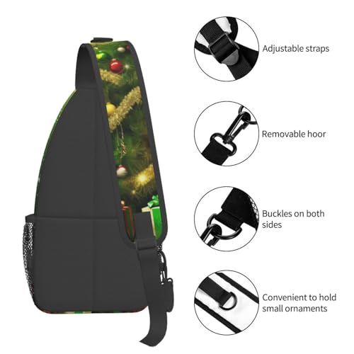 Bolso cruzado casual negro para hombres y mujeres miniatura 5