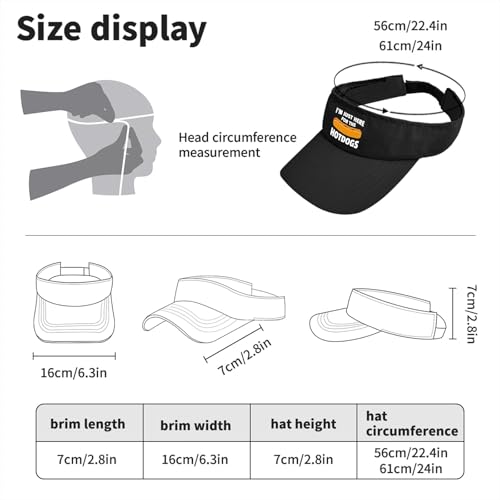 Image of I'm JUST HERE for The Hotdogs Hats for Men Baseball Caps Trendy Washed Workout Hats Light Weight