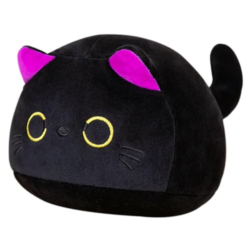 25 CM Almohada de Gato Morado, VEghee Peluche de Gato Morado, Almohada de Felpa de Gato Morado Animales Super Lindo Cojines de Peluche Animal para Adultos Unisex Regalo Cumpleaños Decoración del Hogar