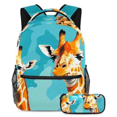 Sac à dos scolaire pour adolescents avec trousse, grand sac de voyage et randonnée mixte