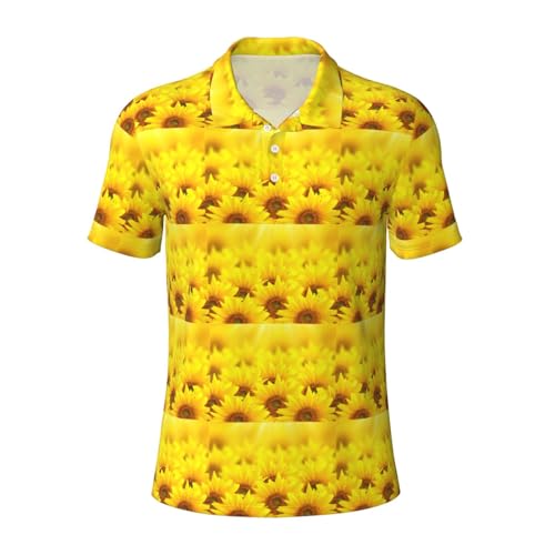 Polo à manches courtes homme tournesol pour vos barbecues et sorties décontractées