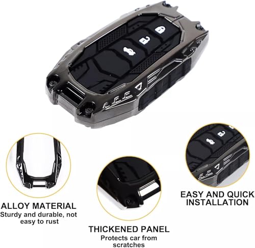 Image of BKN Luxury Metal Silicon Waterproof Transformer Car Key Cover with Keychain for Suzuki S-Presso | Baleno | Fronx | Alto-800 | Ignis | Swift | Celerio | S-Cross | Ritz | Ciaz | Wagon-R (2 Button Key)