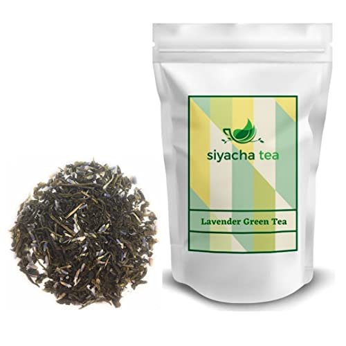 Image of Siyacha Tea Lavender Green Tea, 100 Grams, 100% Whole Leaf For stress Relief, Good Sleep and Relaxation, Natural Stress Buster, Refreshing Beverage Makes 50 Cups (approx)