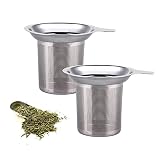 [Amplia aplicación] El colador de té es ideal para todo tipo de hojas de té, como té negro, té verde, té de rosas, té de jazmín, etc. También es aplicable para sus propias hierbas, especias, jugos, etc.