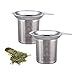 2 Piezas Filtros para Té,Coladores de té de Malla Fina,Filtro Té Acero Inoxidable,Filtro de Té y Café,Infusor Hojas de Té,con Mango,para Té Suelto, Tazas Té, Teteras, Mugs Té (Plata)