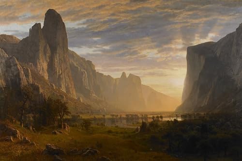 Art tableau vallée de Yosemite Bierstadt | Toile déco nature pour salon et bureau