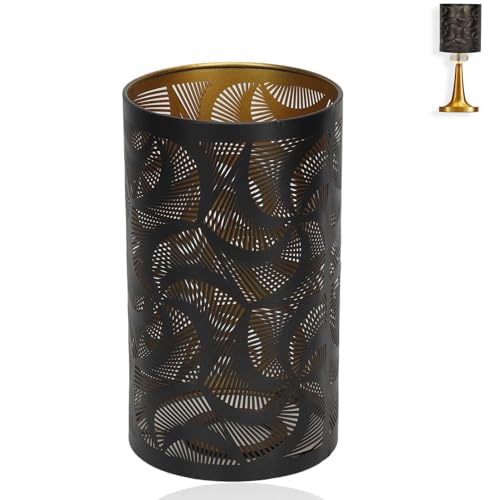 Pendant Light Shade Metal Drum Shaped Lampshade Barrel E27 E26 Light Shade Cover Decorative Metal Lampshade 7.9×4.in for Table Lamp and Floorlight